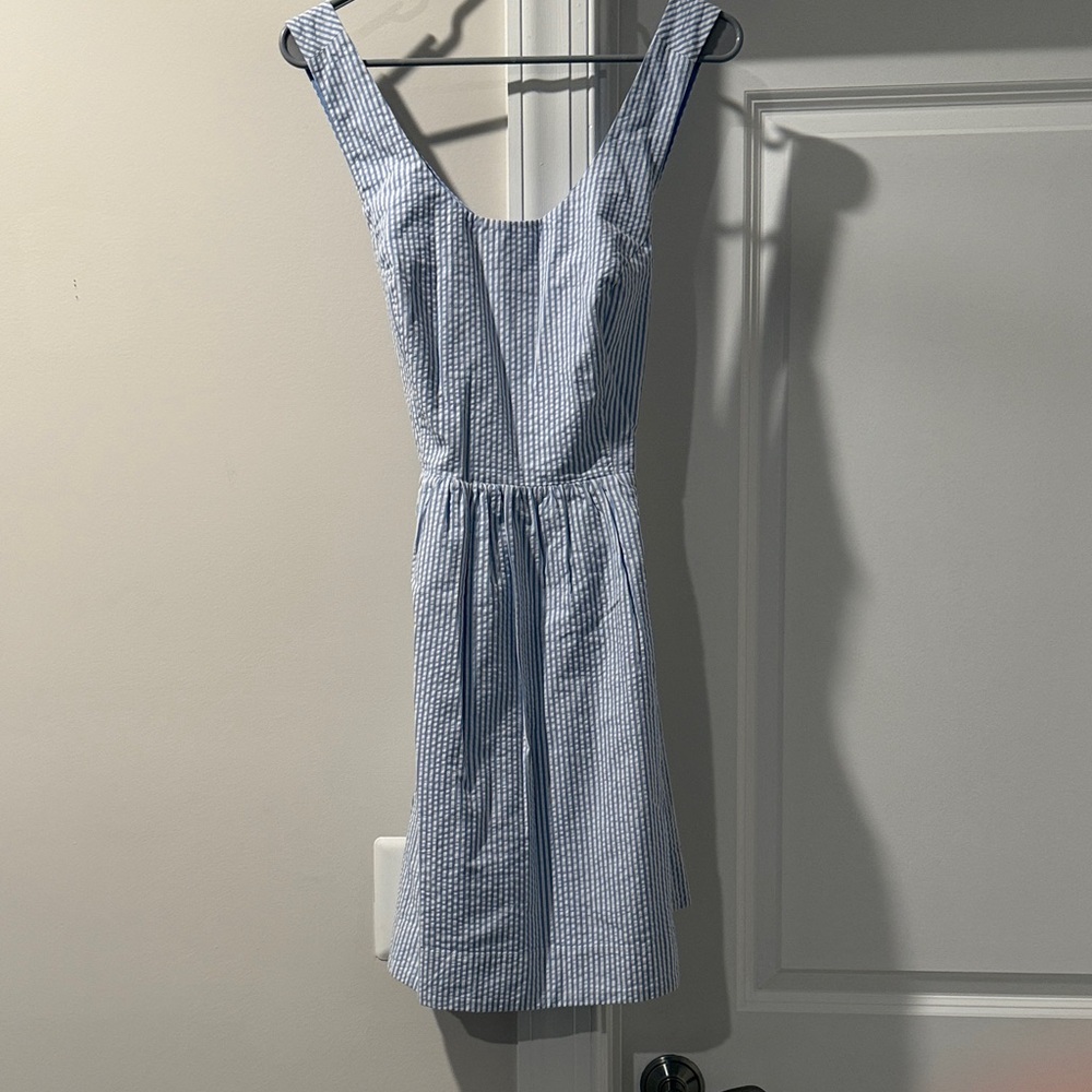 Vineyard Vines Blue and White Checkered Mini Dress